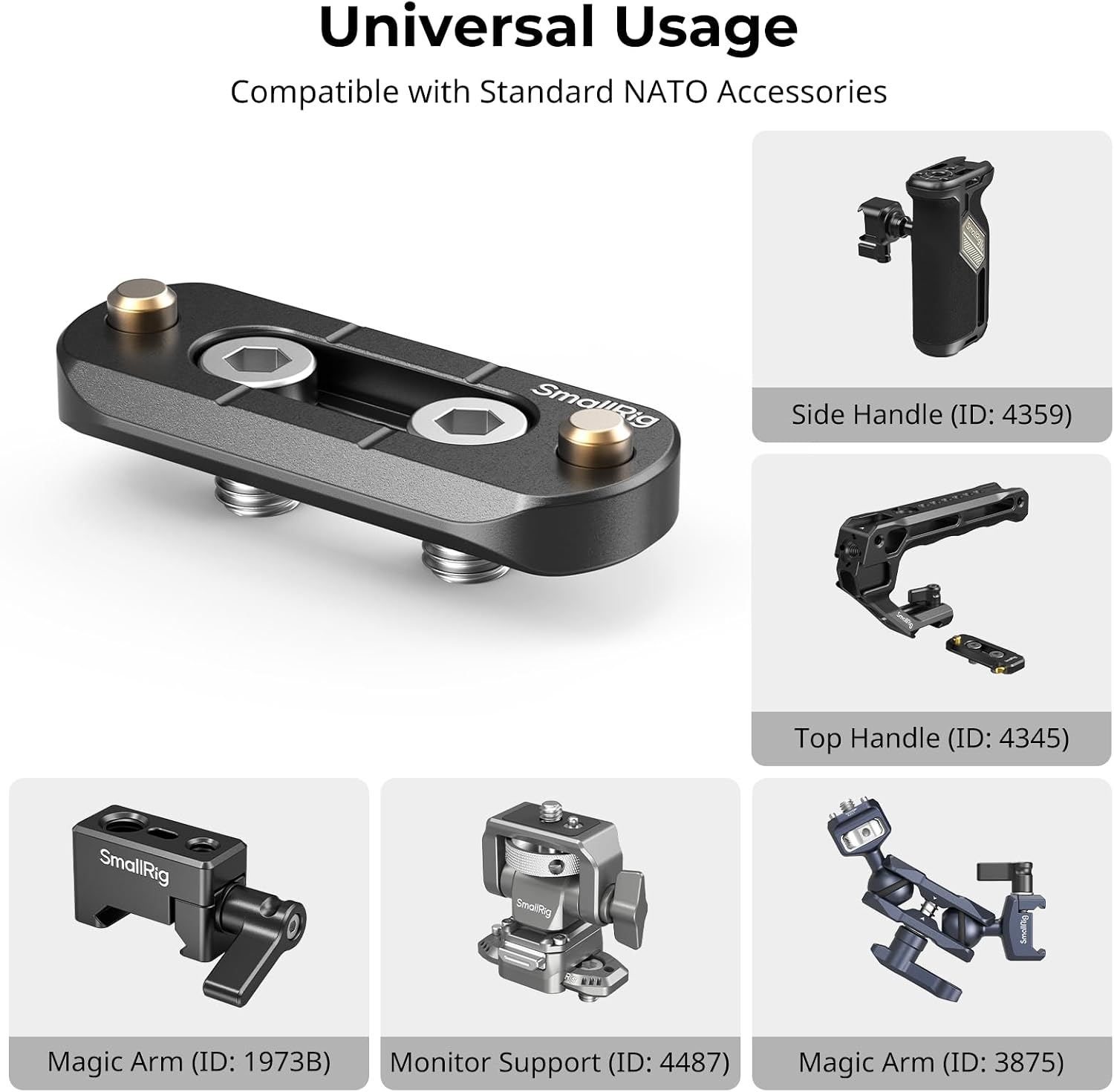 Thumbnail 1 de SmallRig NATO Rail Mini Quick Release 48 mm (2172B) für Kamerakäfige mit NATO-Klemme