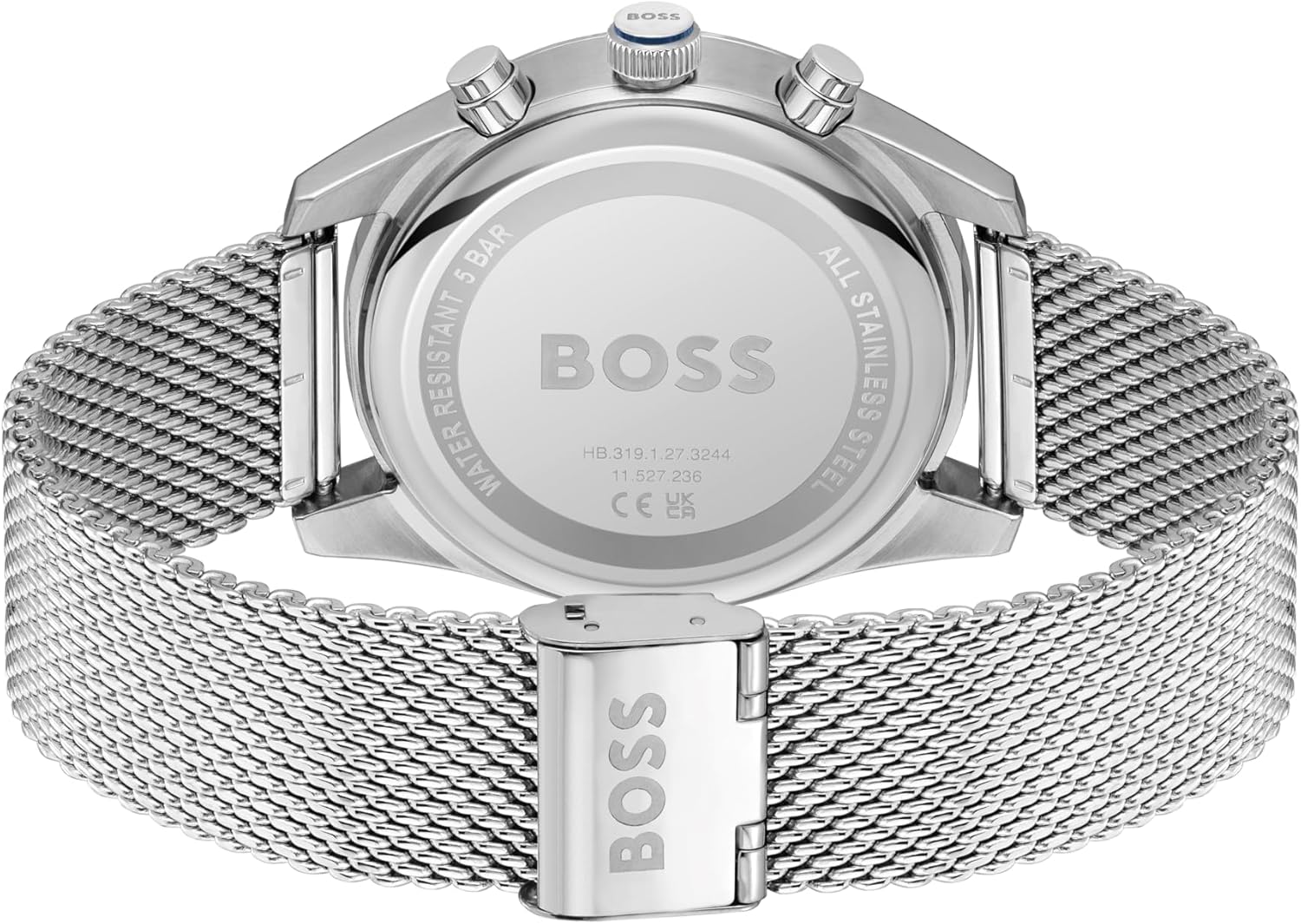 Thumbnail 2 de BOSS Chronograph Quarz Uhr für Herren SKYTRAVELLER – Edelstahlgehäuse, blaues Zifferblatt, 44 mm