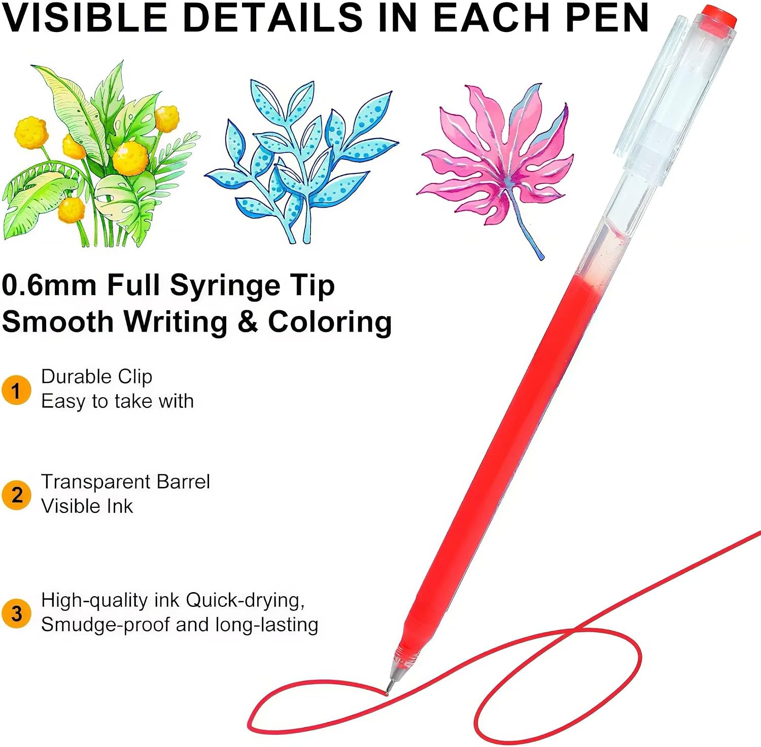 Detalle de Laconile 168 Colours Gel Pens Set (19 Pack) 🎨