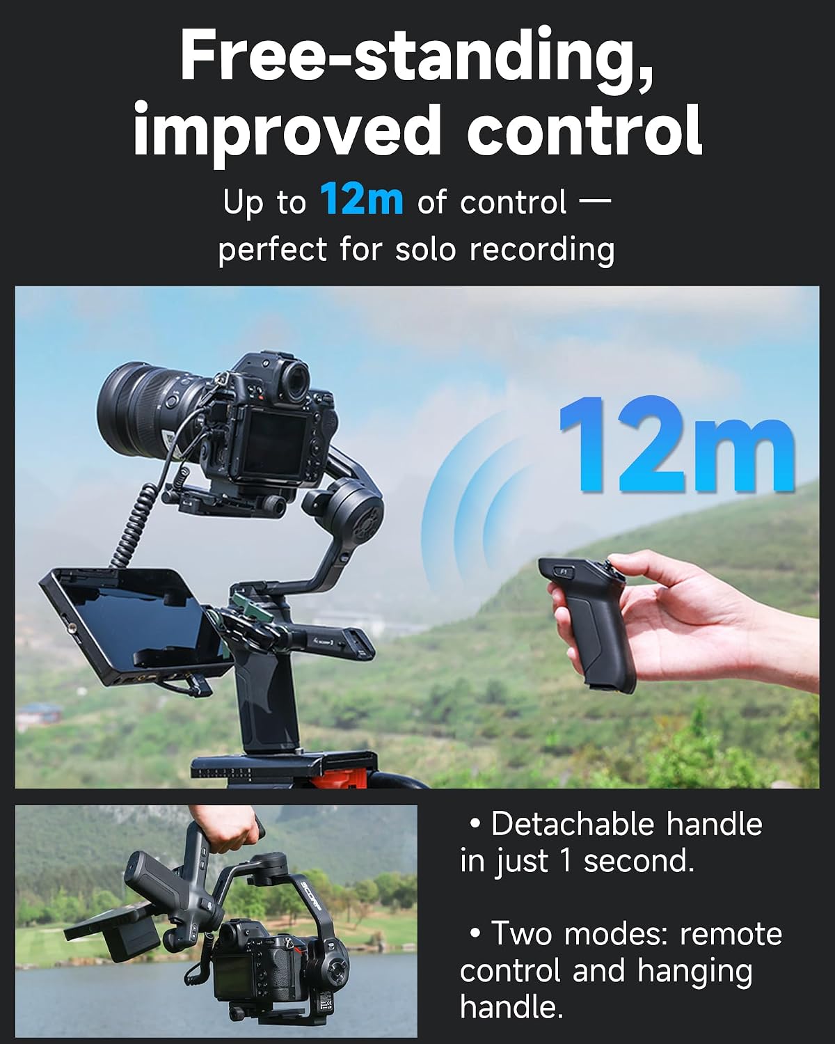 Thumbnail 2 de Feiyutech SCORP 3 Kit gimbal stabiliser with built-in 4.0 AI tracking