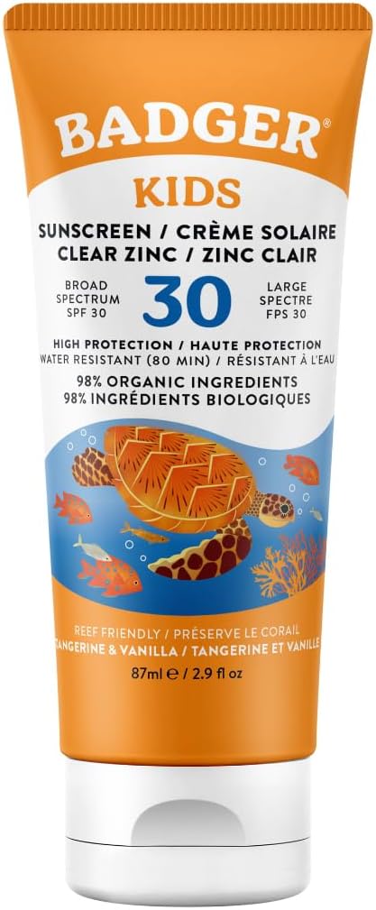Badger Kids Organic Mineral Sunscreen SPF 30 with Zinc Oxide (87ml)