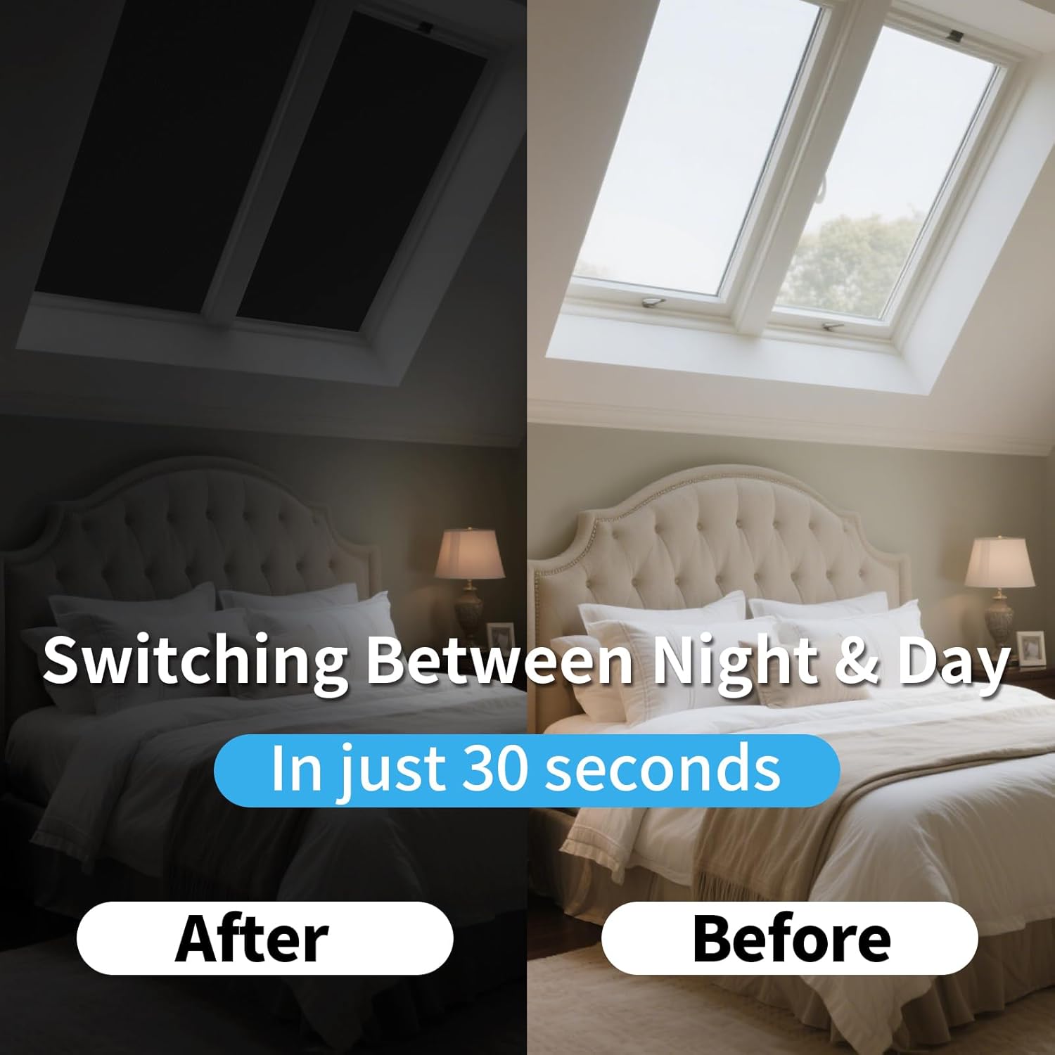 Detalle 2 de JUJIBL Magnetic Blackout Blinds: Portable, Drill-Free Light Control for Any Window