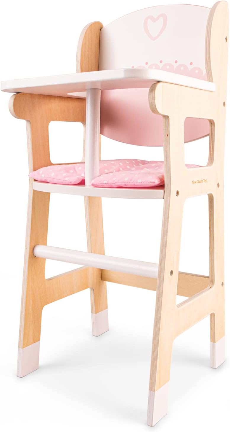 Detalle 1 de New Classic Toys 10775 – drewniane krzesełko dla lalek z pościelą