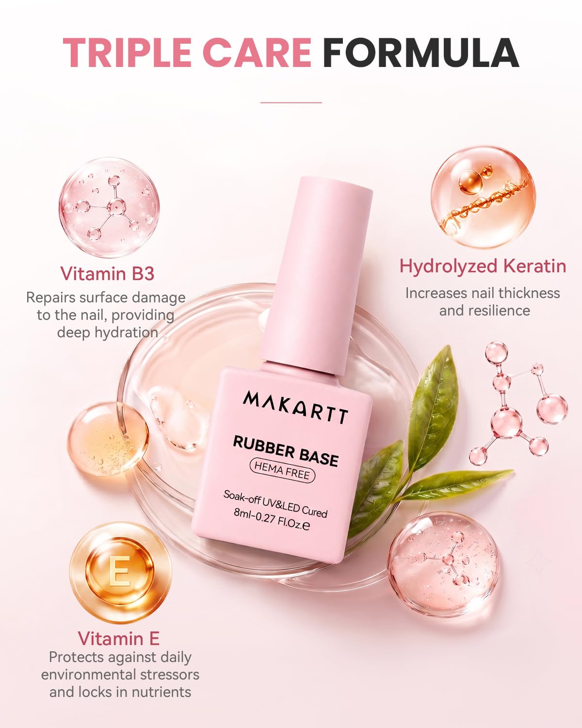 Detalle 2 de Makartt Rubber Base Gel Set, HEMA-Free