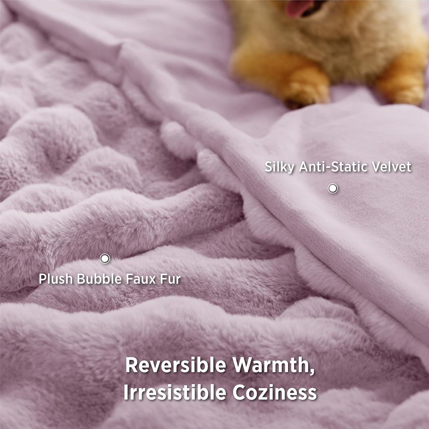 Detalle de Bedsure Faux Fur Blanket, King