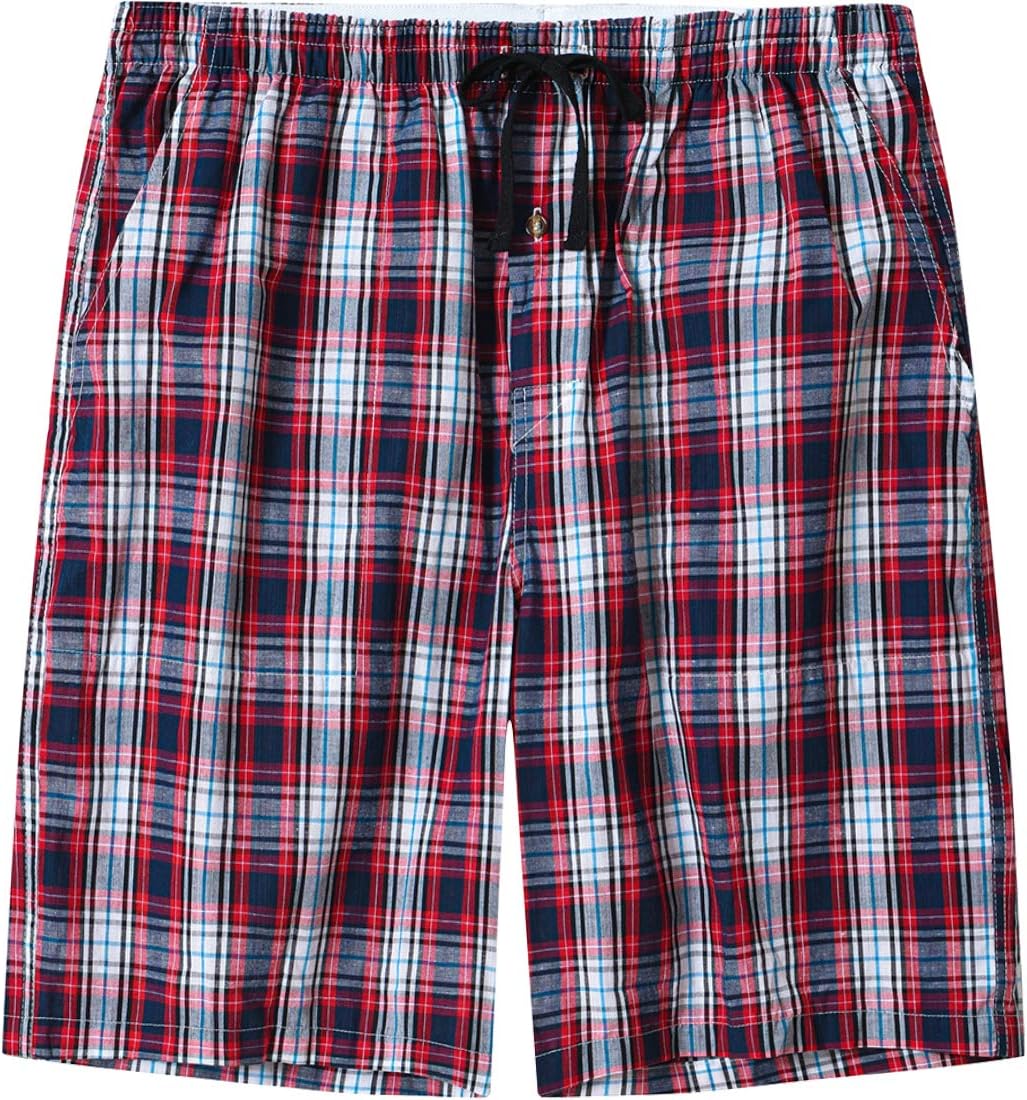 Thumbnail 3 de MoFiz Herren Karierte Baumwoll-Schlafshorts – Kurze Pyjamahose