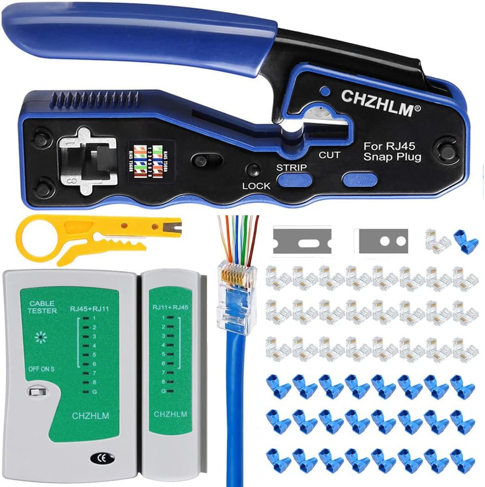 Thumbnail 6 de RJ45 Crimp Tool Pass Through with 50 Connectors