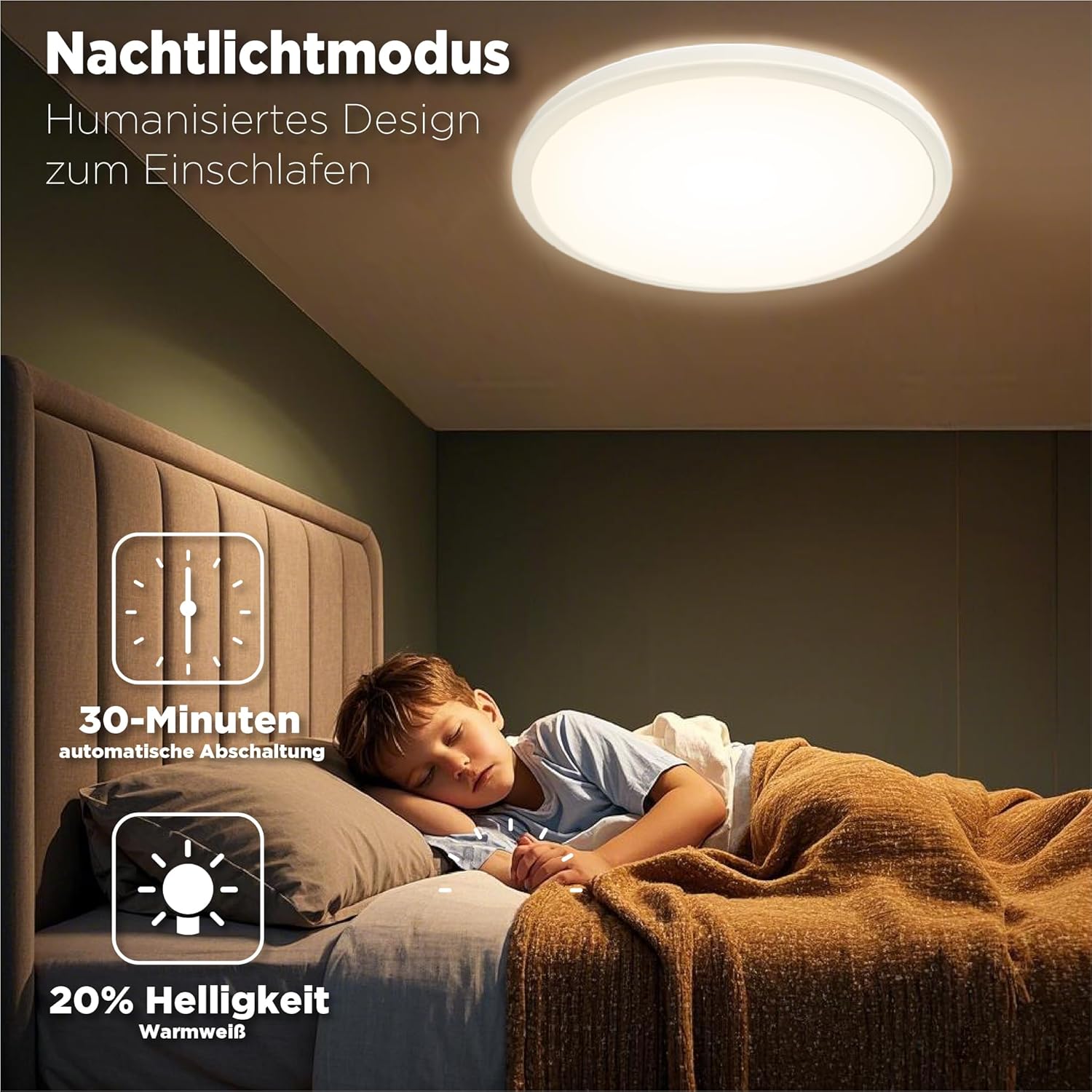 Thumbnail 5 de L5L3D Deckenlampe LED mit Fernbedienung – 42 cm, IP44, 2700K/4000K/6500K, 22W, 2900 lm