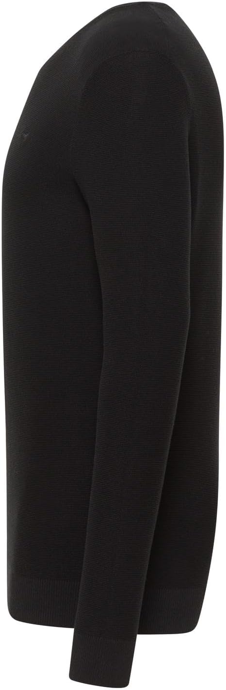 Detalle de MUSTANG Elliot Herren Rundhals-Pullover – Regular Fit Blau/Schwarz, Größen S–6XL