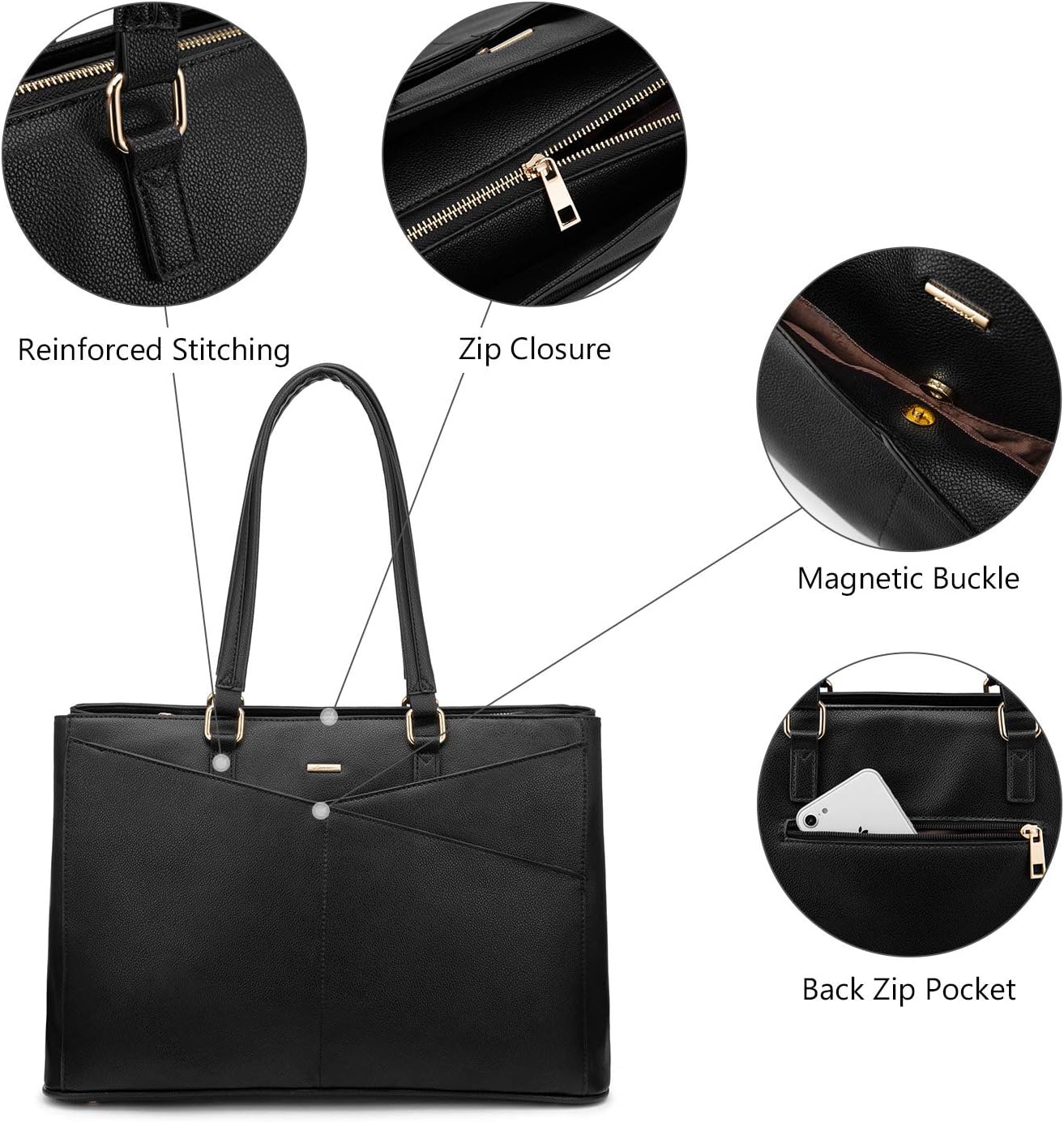 Thumbnail 6 de LOVEVOOK Laptop Tote Bag 15.6 Inch 💼