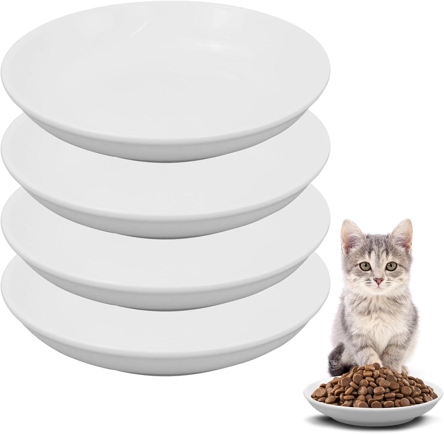 Galerie SV Katzennapf Keramik 4er-Set weiß 🐱