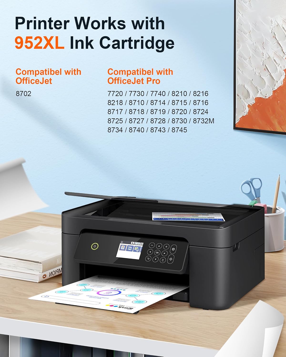Thumbnail 1 de E-Z Ink Pro 952XL Compatible Ink Cartridges, 4-Pack for HP OfficeJet Pro