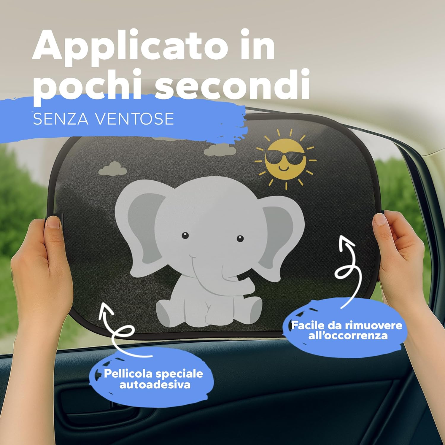 Thumbnail 3 de Parasole per auto Baby – Elefante per finestrini laterali