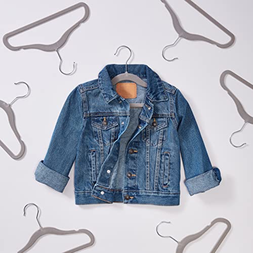 Detalle de Amazon Basics Perchas terciopelo para niños 29,46 cm, 50 uds