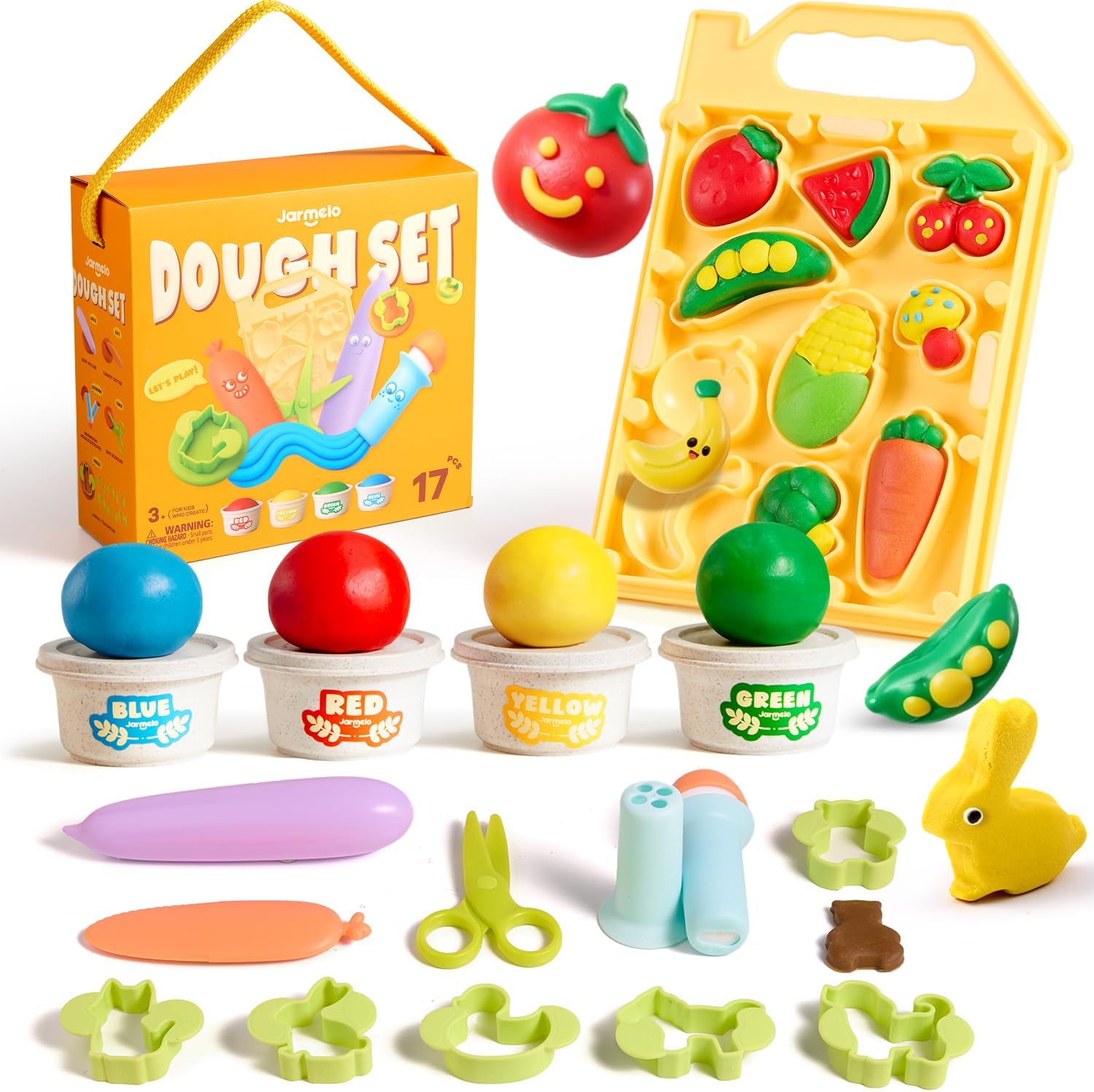 Detalle de Jar Melo Modeling Dough Set, 4 Colors