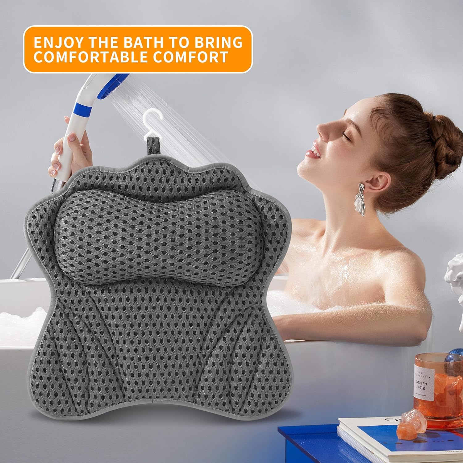 Thumbnail 4 de Coussin de baignoire adulte avec technologie 4D Air Mesh et 6 ventouses antidérapantes