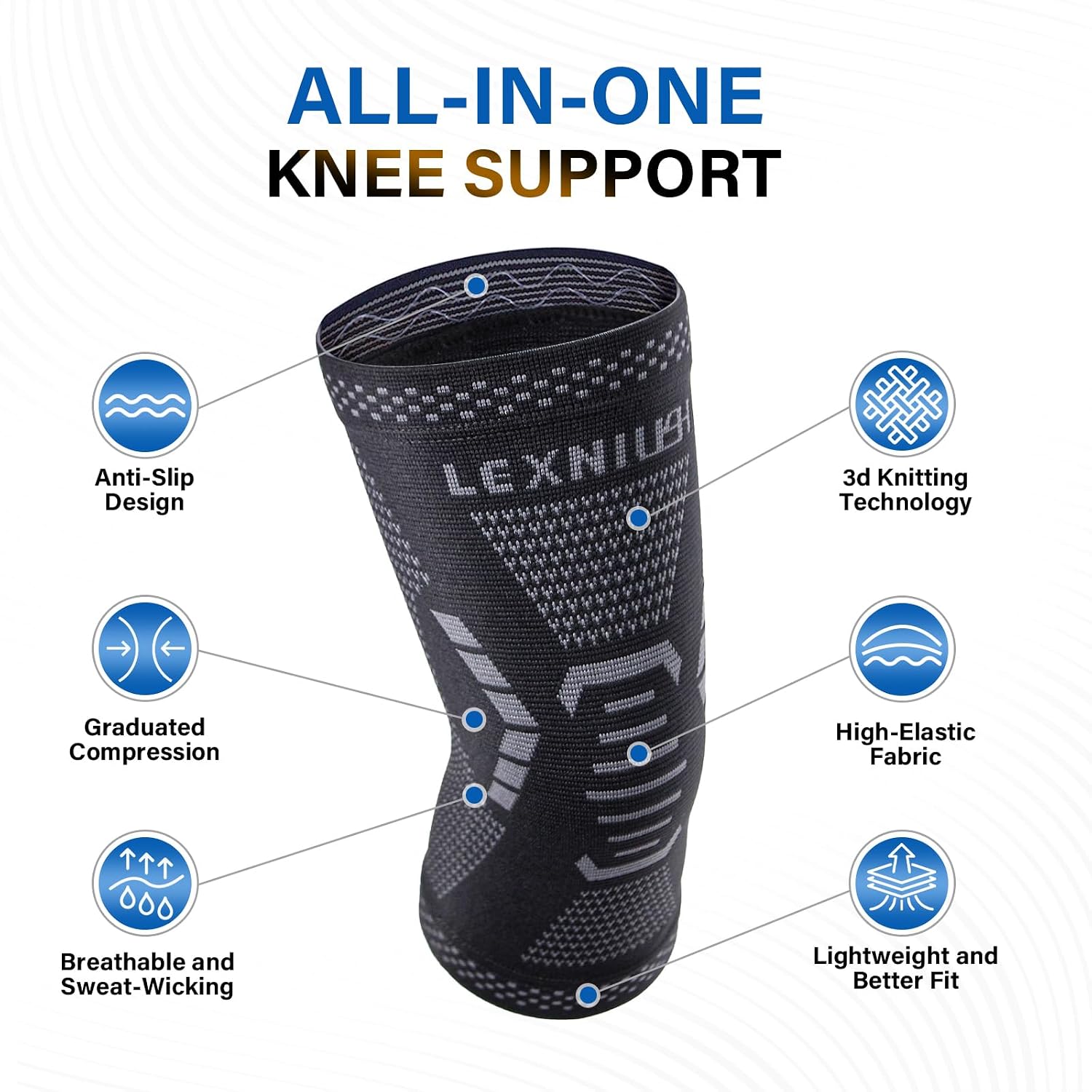 Detalle 2 de Lexniush Knee Support M - compression sleeve