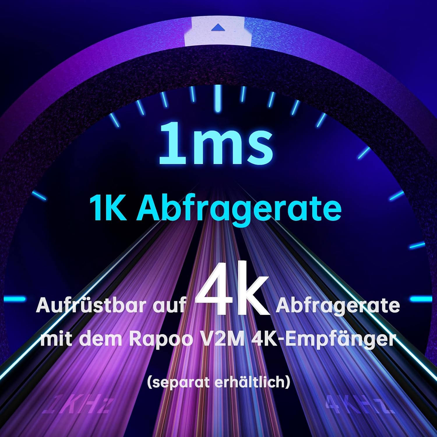 Detalle de Rapoo VT9Pro Kabellose Gaming-Maus mit PAW 3398 Sensor
