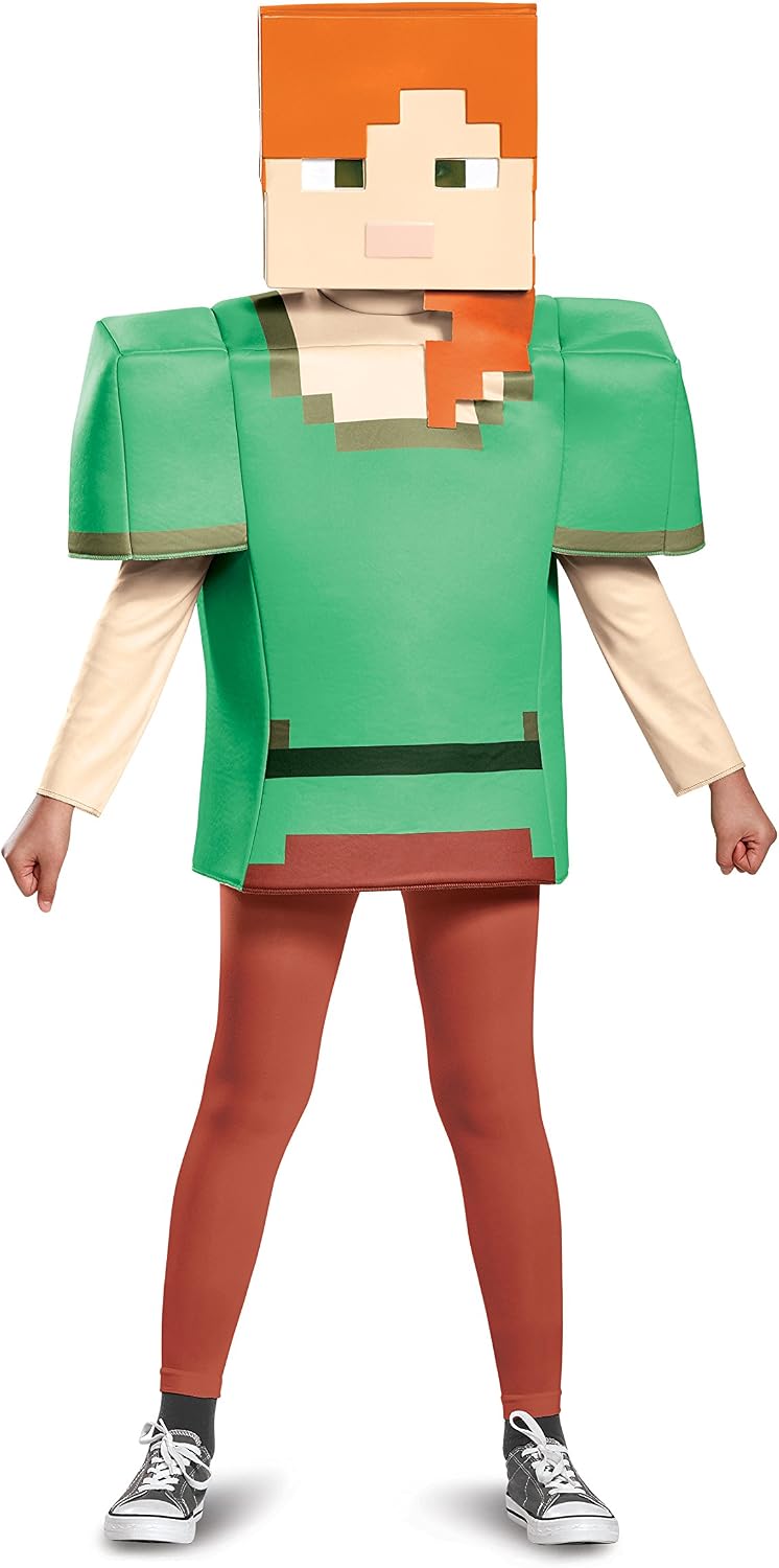 Detalle de Disguise Alex Classic Minecraft Costume, Medium (7-8), Tunic and Mask