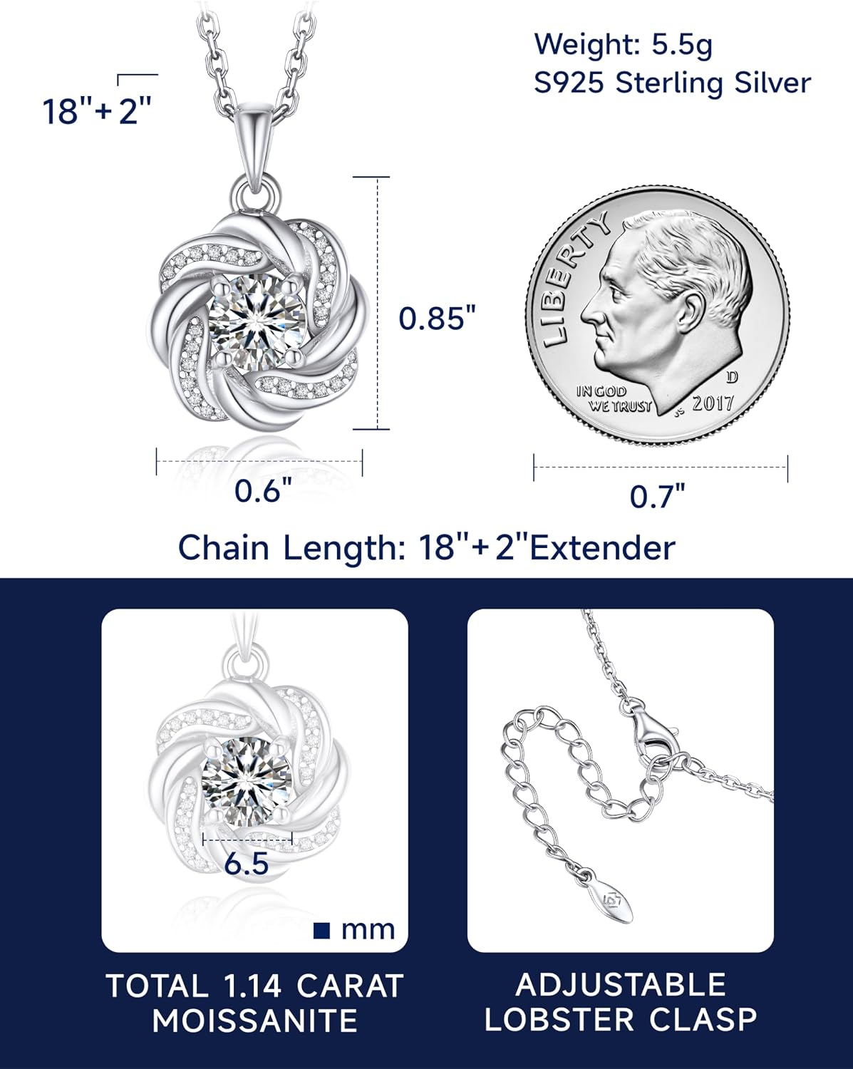 Thumbnail 5 de MomentWish Collar de Plata 925 1 quilate