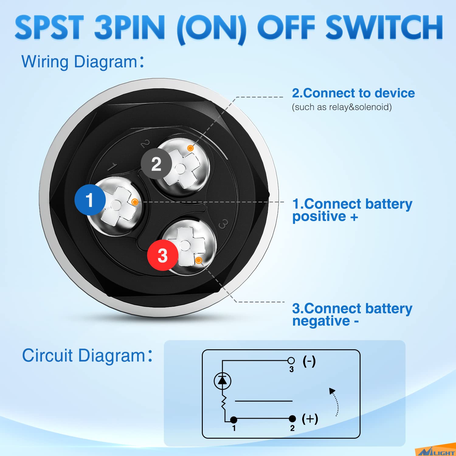 Detalle de Nilight Start Engine Button 12V 50A ignition switch
