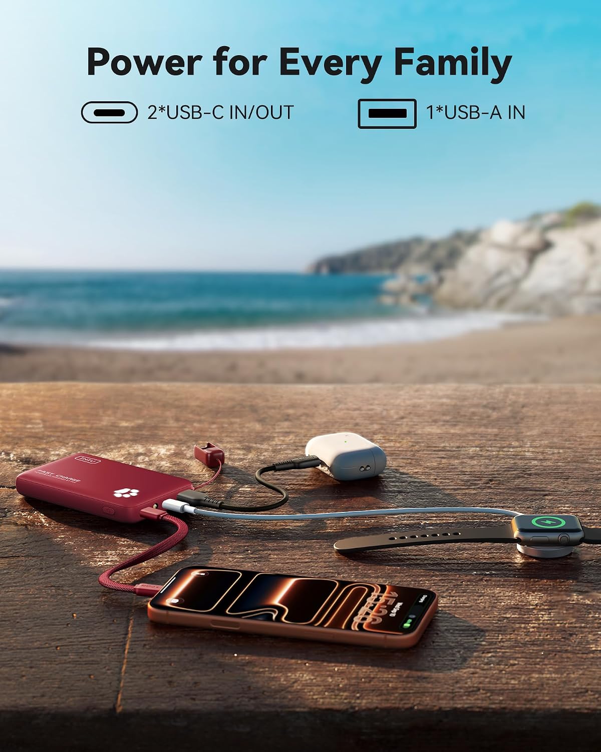 Detalle 2 de INIU Portable Charger: Ultra Thin 10000mAh, 45W PD Power Bank