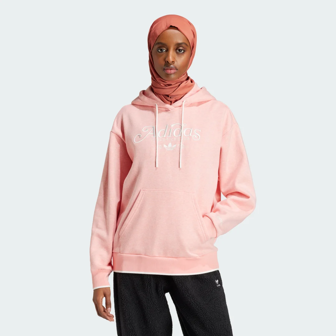 Detalle de Sudadera con capucha Graphic Loose de Adidas – Rosa