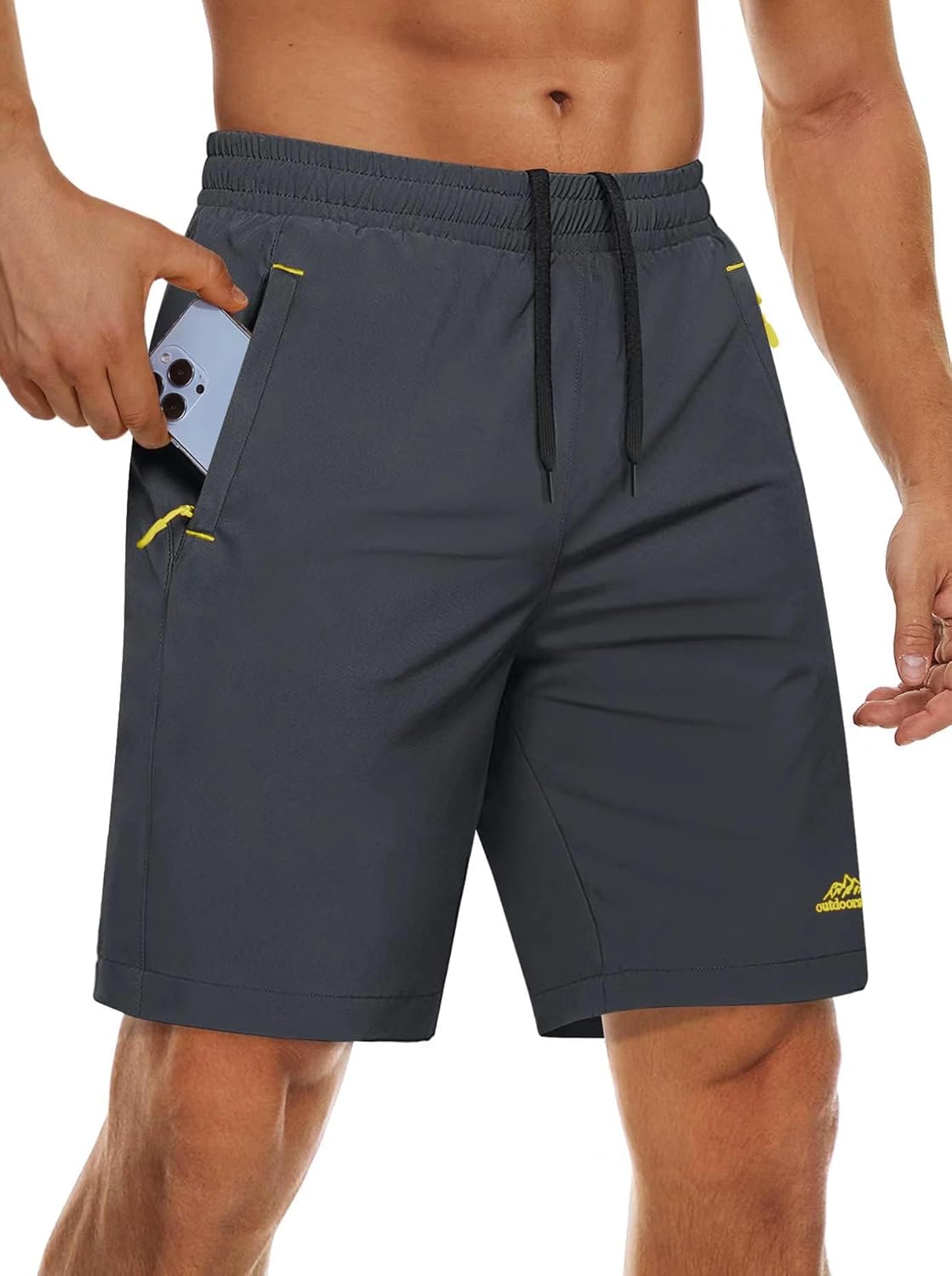 Thumbnail 6 de MAGCOMSEN men’s gym shorts with zip pockets (quick-dry, stretch) for running, hiking and workouts