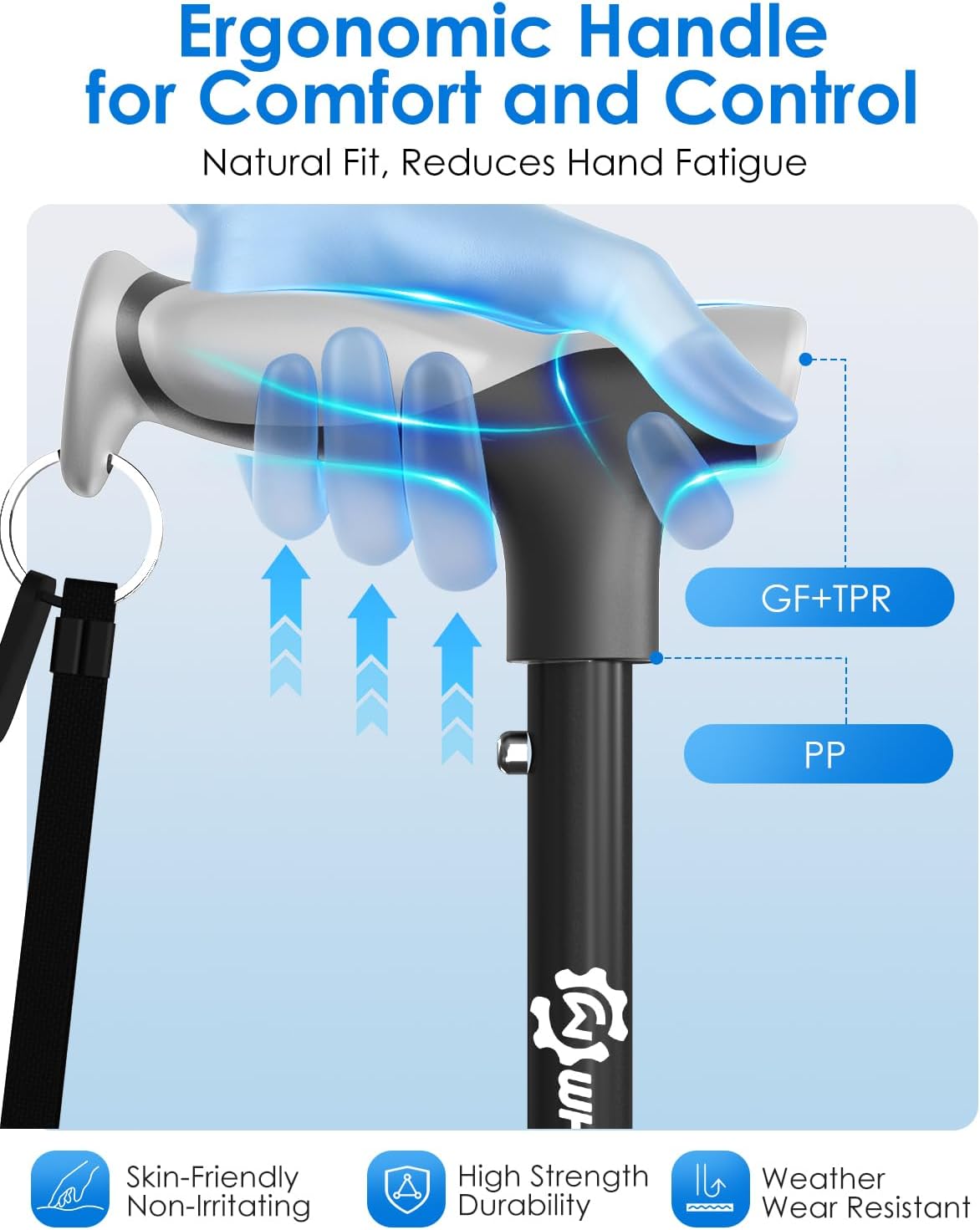 Detalle de WHLICKS Walking Cane, Aluminum