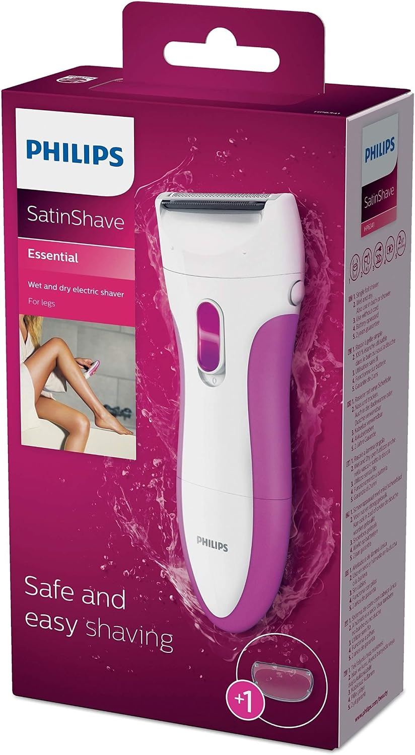 Detalle de Philips Rasoir électrique féminin Rose HP6341/00 – rasage sûr et polyvalent
