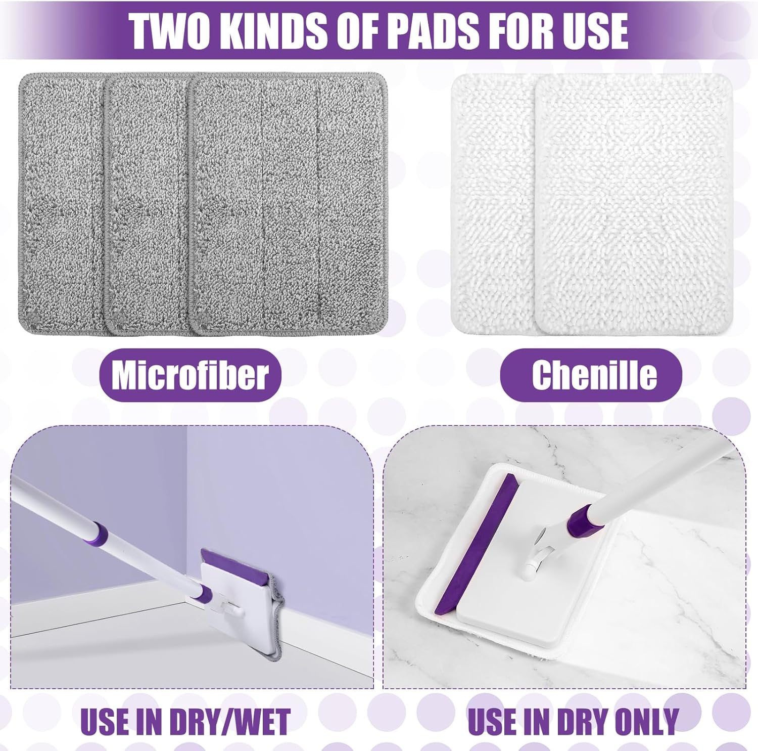 Thumbnail 6 de 60" Extendable Baseboard Cleaner Tool with 5 Pads 🧹