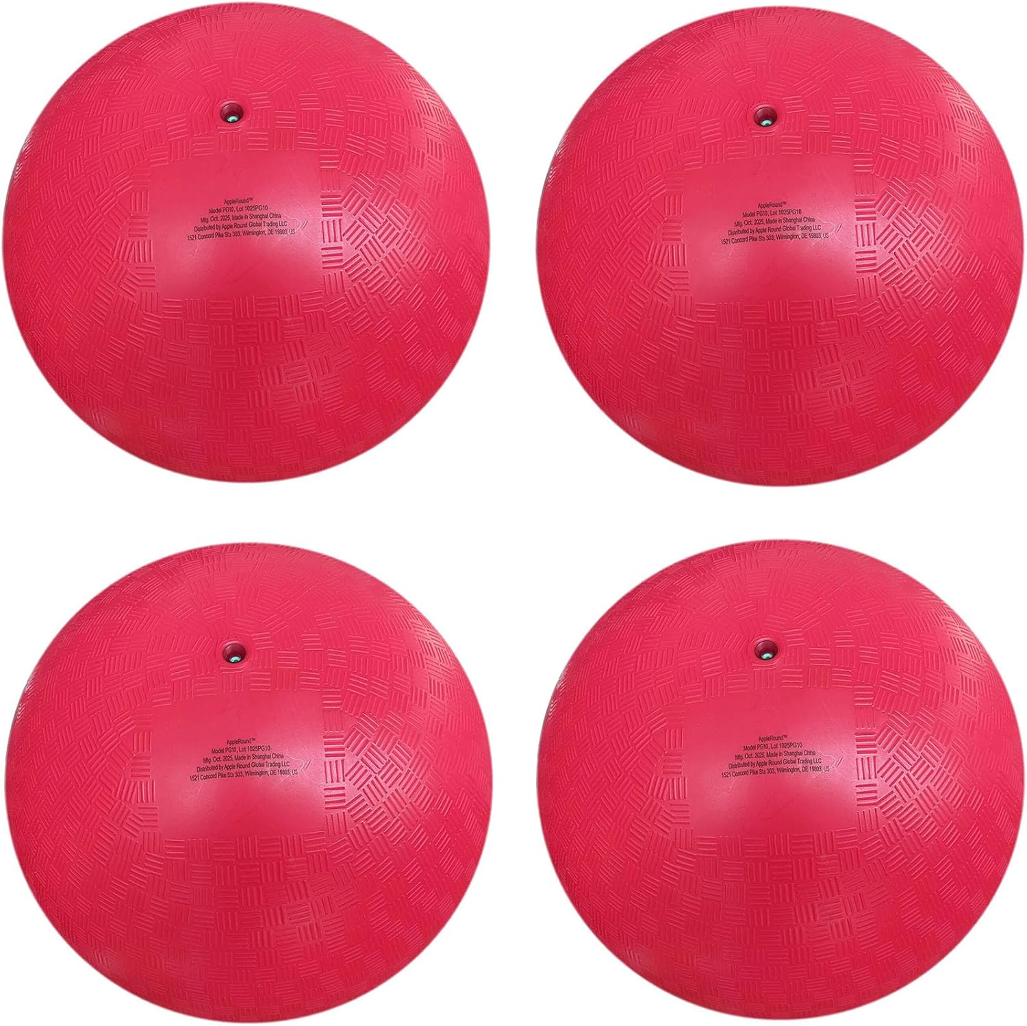 Detalle 2 de AppleRound 8.5-Inch Dodgeball Playground Balls, 4-Pack with Pump and Textured Grip