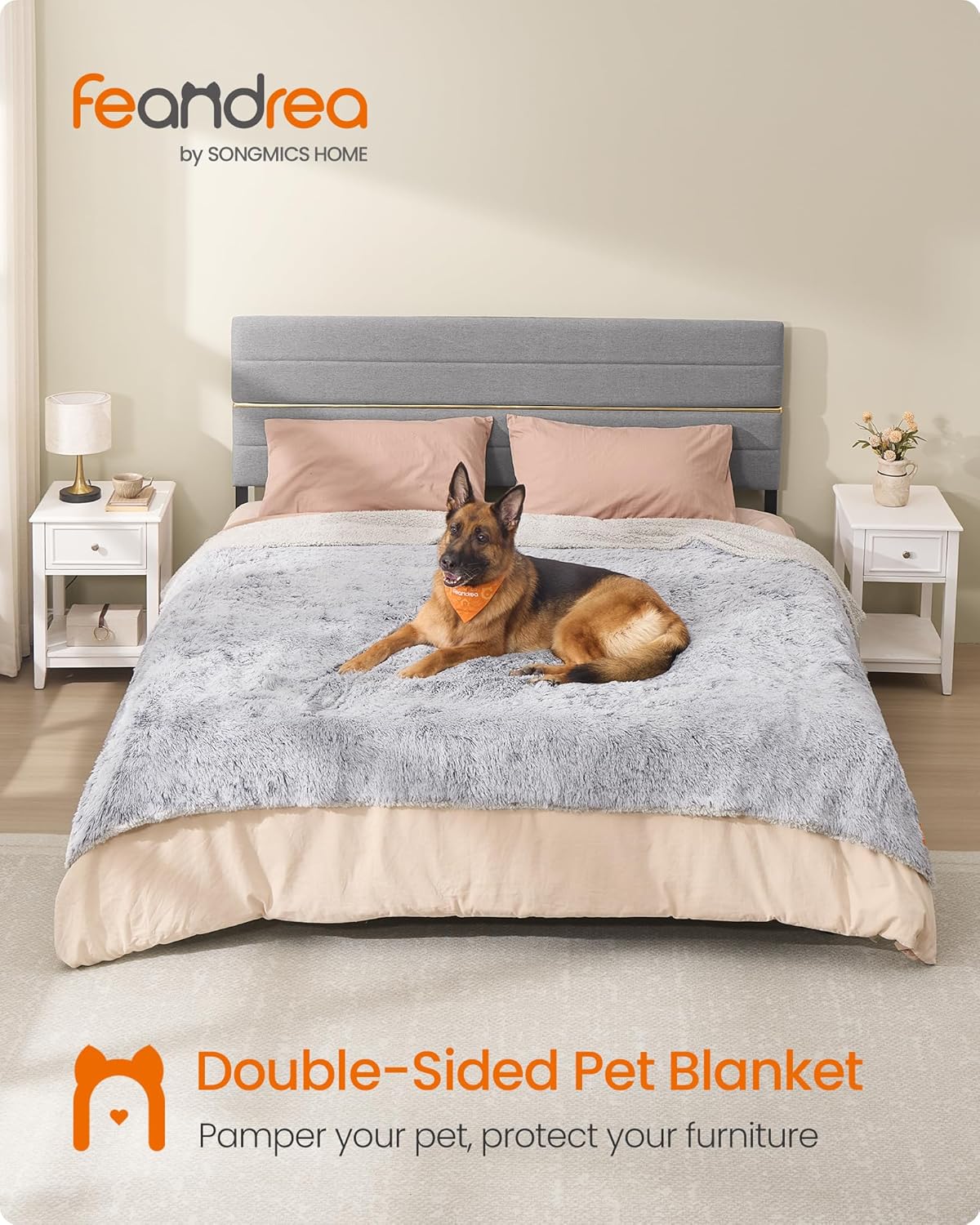 Thumbnail 1 de Feandrea Waterproof Dog Blanket (229 x 203 cm) Sherpa Fleece Reversible XXL/XXXL Grey Ombré