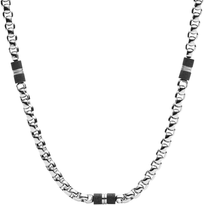 Thumbnail 5 de Fossil Collier en acier inoxydable pour hommes – chaîne dorée avec fermoir mousqueton