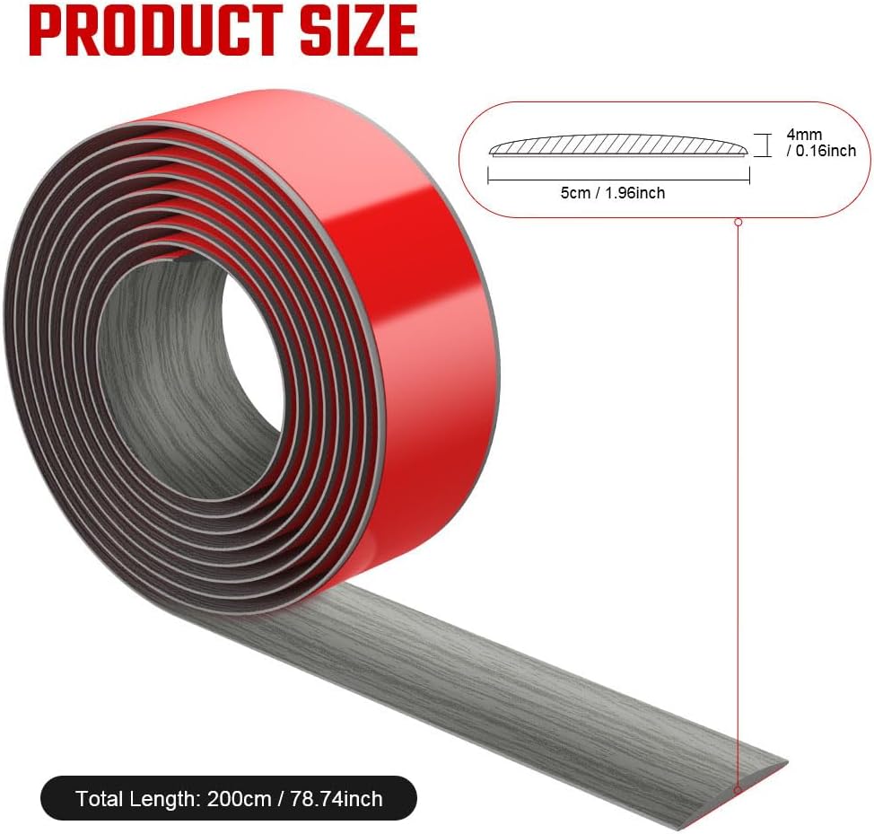Thumbnail 1 de Flintronic 2M Laminate Flooring Threshold Transition Strip – Self-Adhesive PVC, 5cm