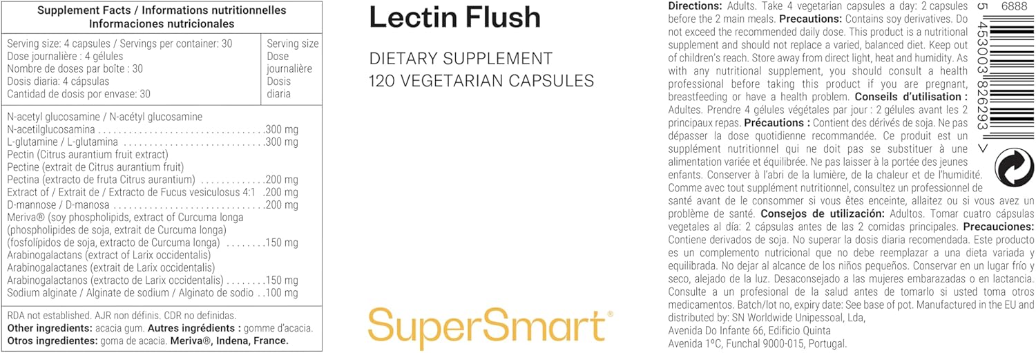 Thumbnail 1 de Supersmart Lectin Flush – Unterstützung bei Nahrungsmittelallergien, Unverträglichkeiten & Verdauungstrakt