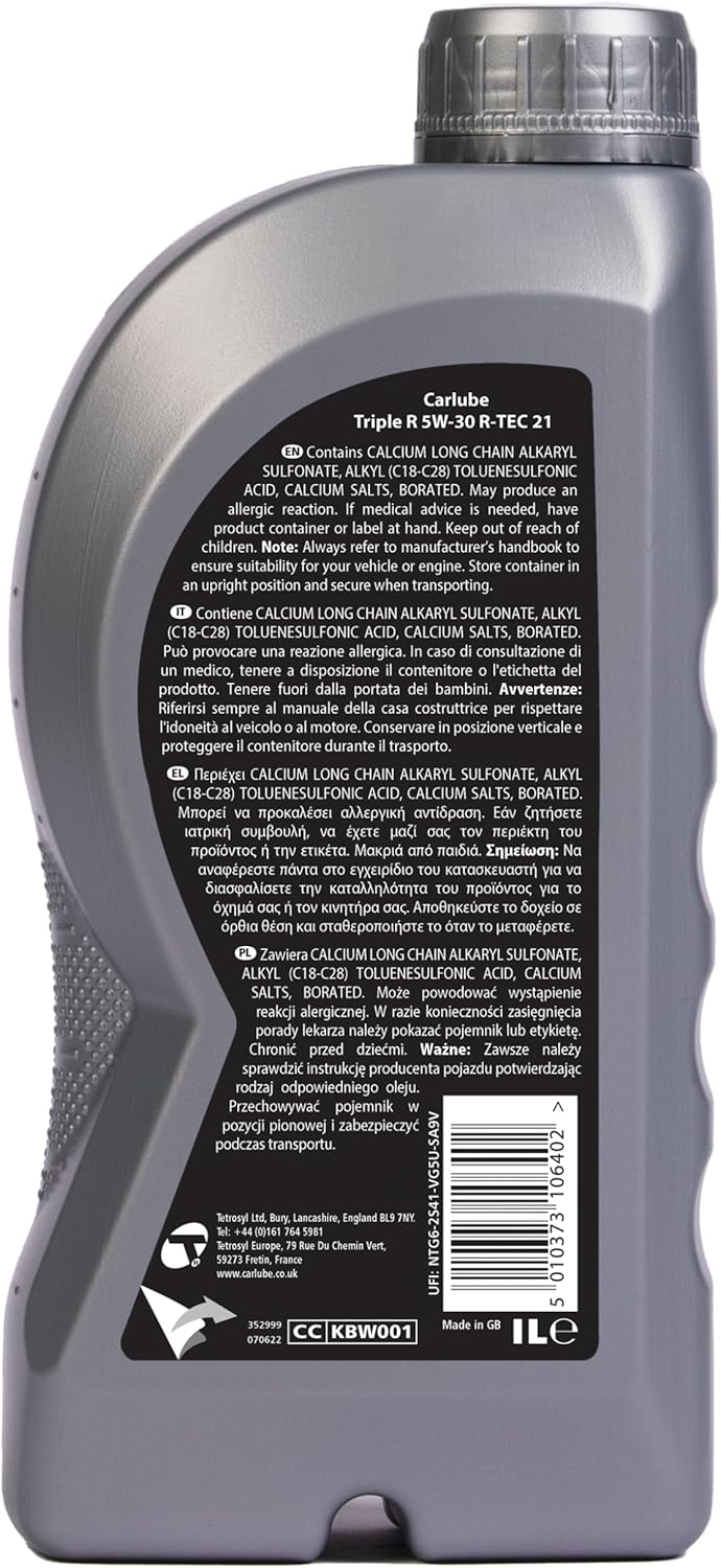 Thumbnail 1 de Carlube 5W-30 R-Tec 21 1L aceite motor