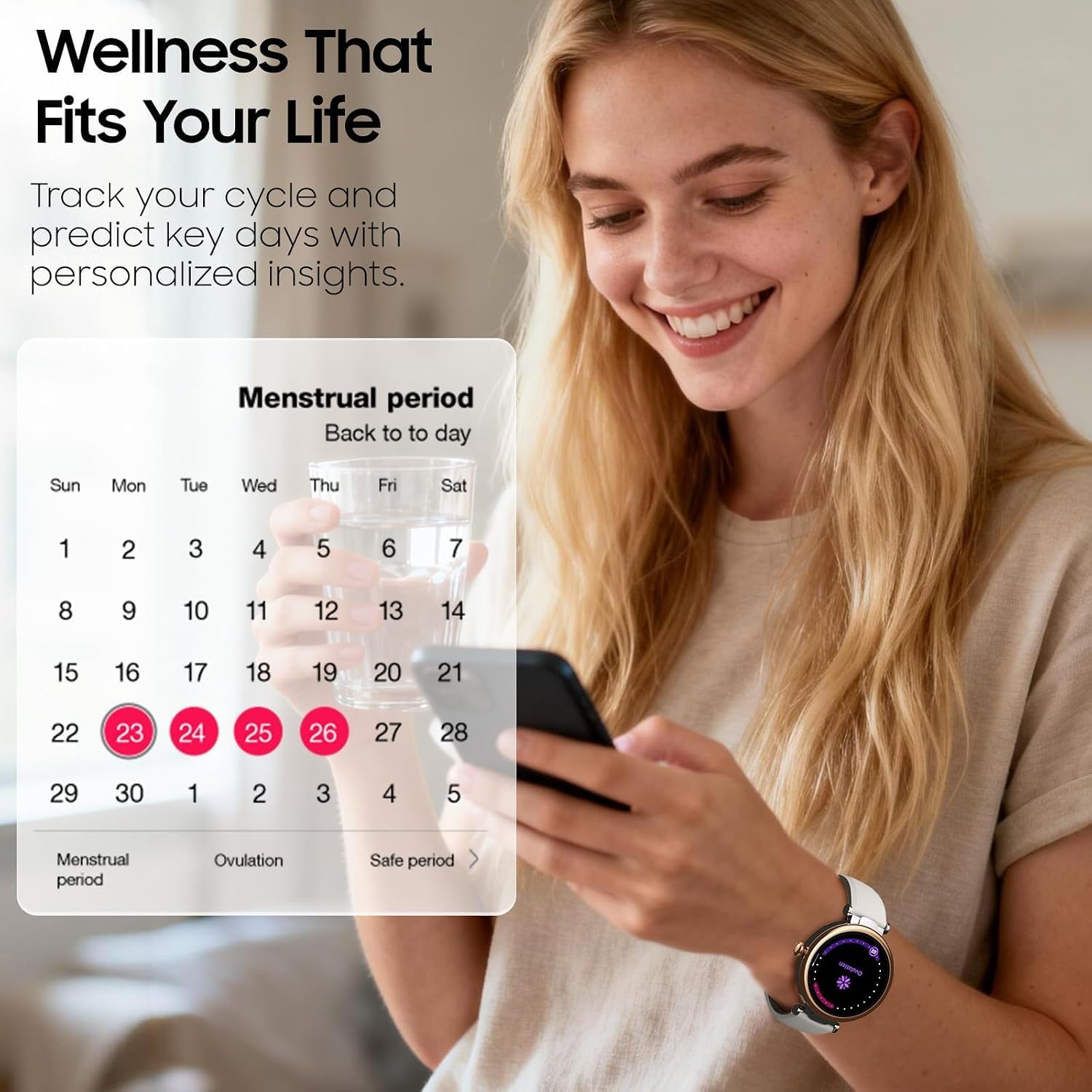 Detalle de TOZO S8 AMOLED smartwatch 1.32-inch