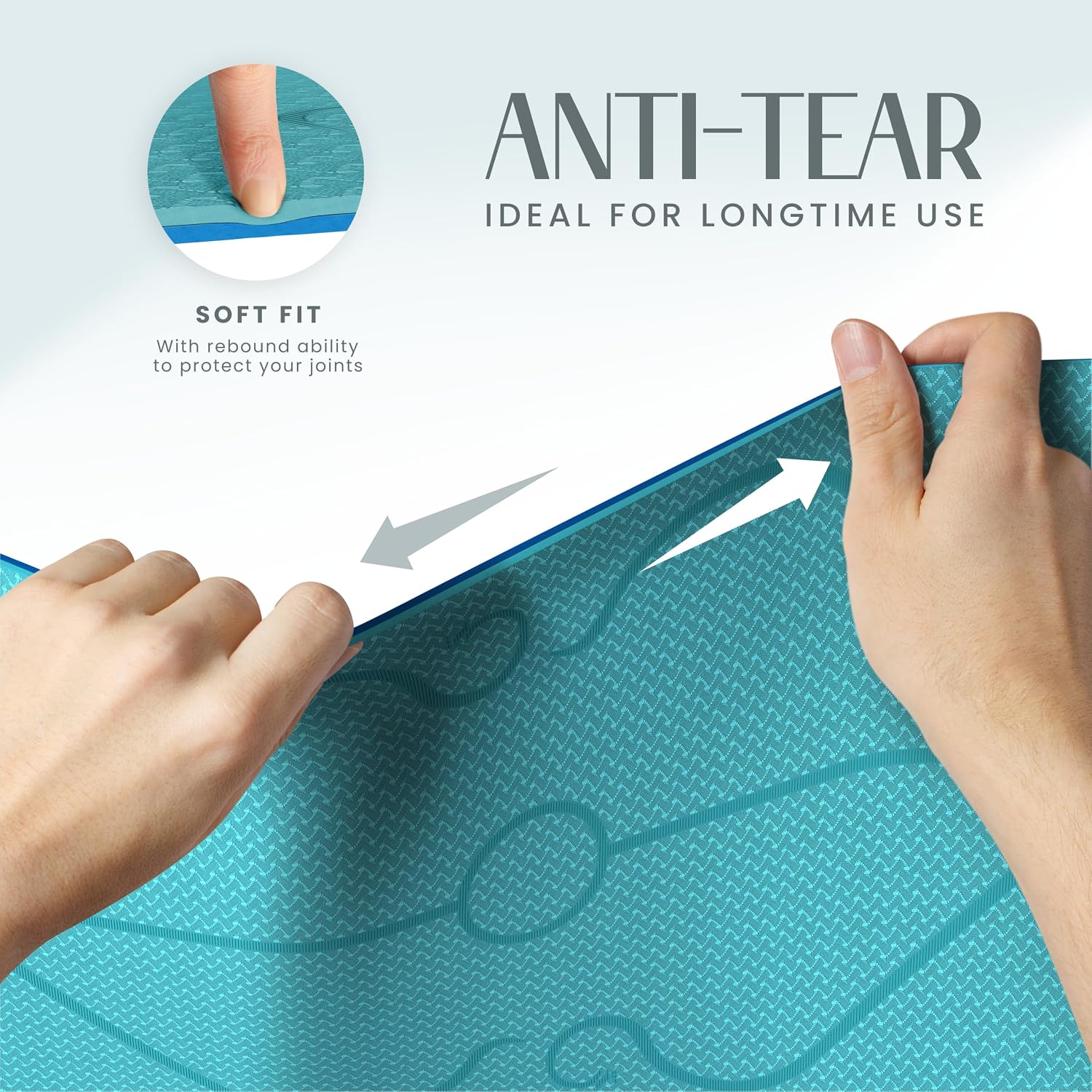 Detalle de Yogii Yoga Mat 6mm – Non-Slip TPE with Laser Alignment Guides