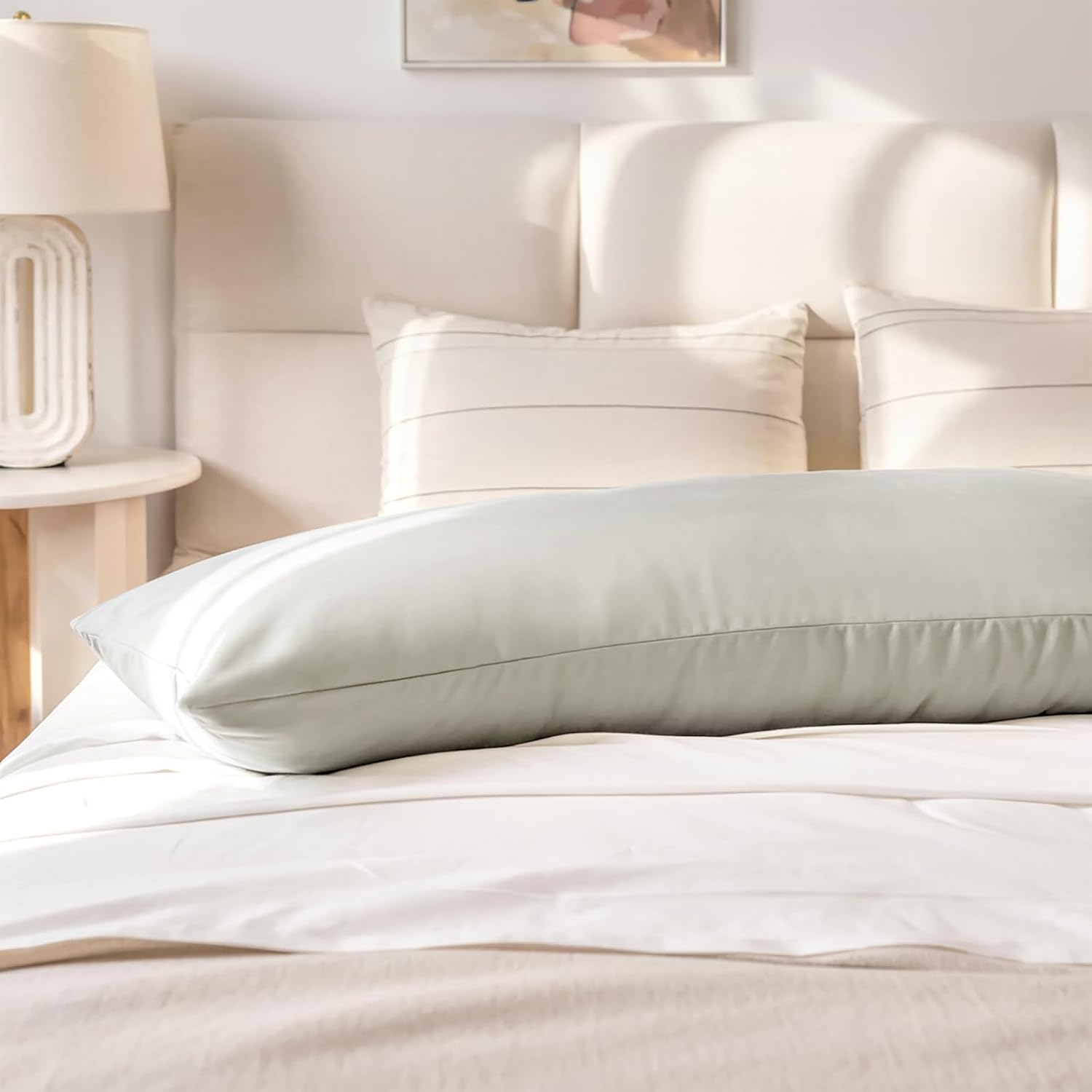 Thumbnail 5 de RUIKASI Kissenbezug 40×145 cm Beige 2er-Set
