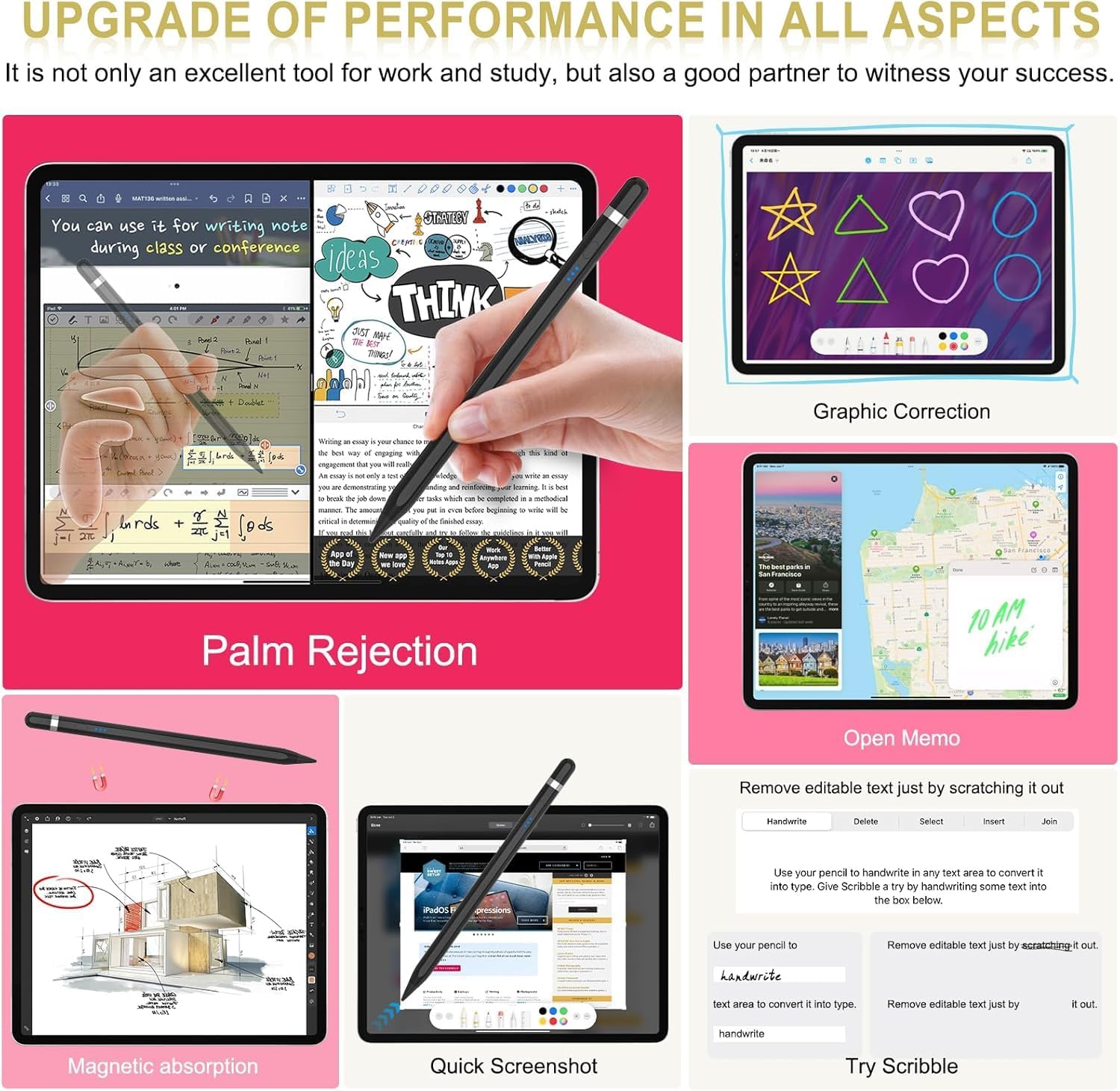 Detalle de Pencil 1. Generation für iPad 2018–2026 – kompakt geladen, präzise geschrieben