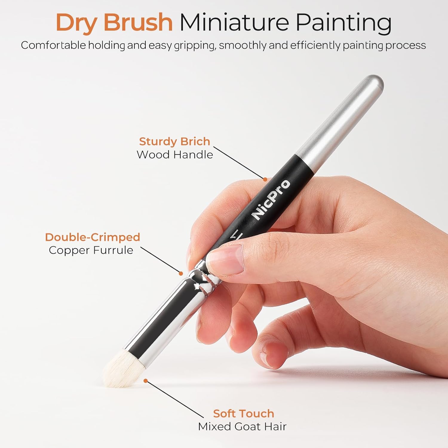 Thumbnail 2 de Nicpro Ensemble pinceaux à sec 7 🎨