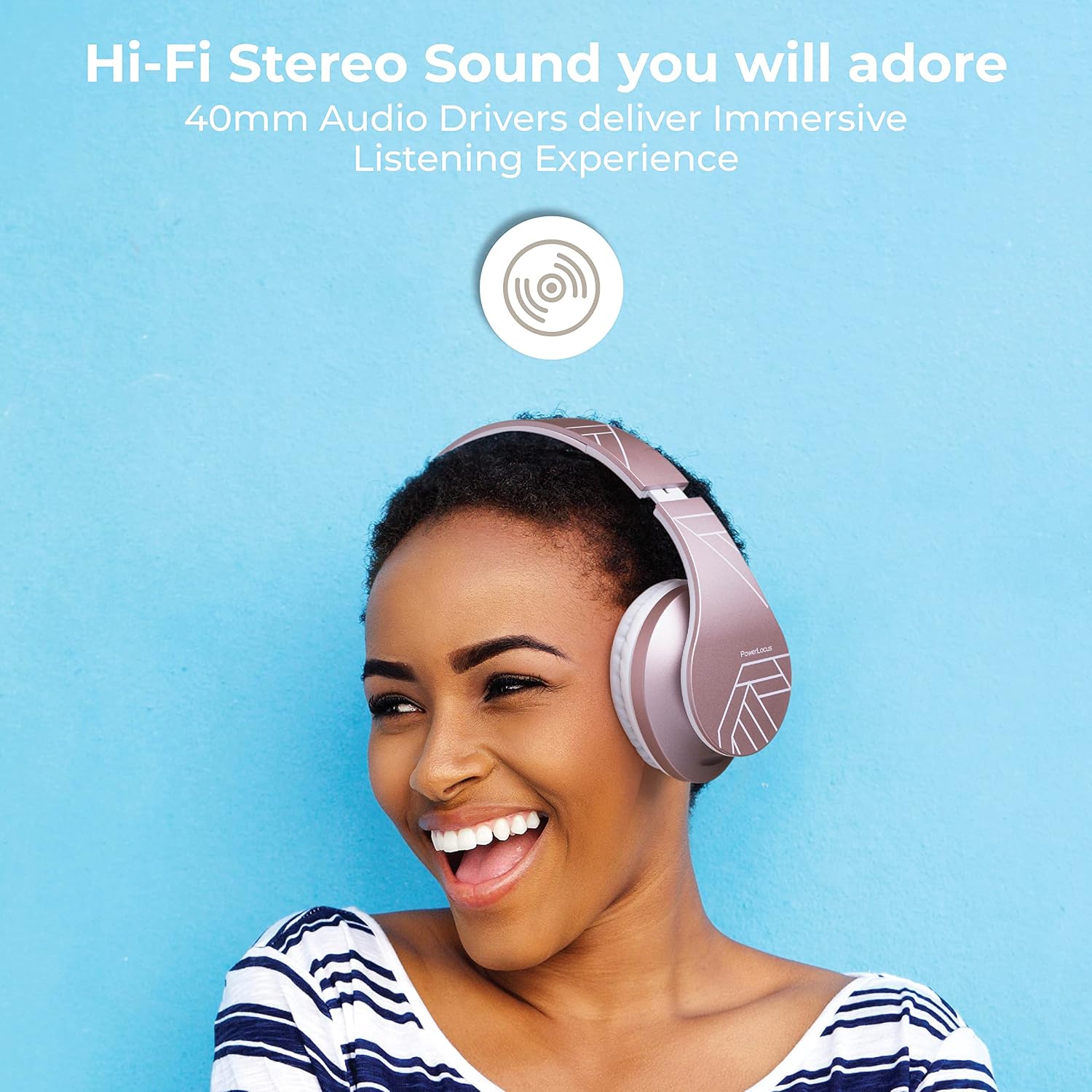 Detalle 2 de PowerLocus Bluetooth Over-Ear Kopfhörer 15 Std