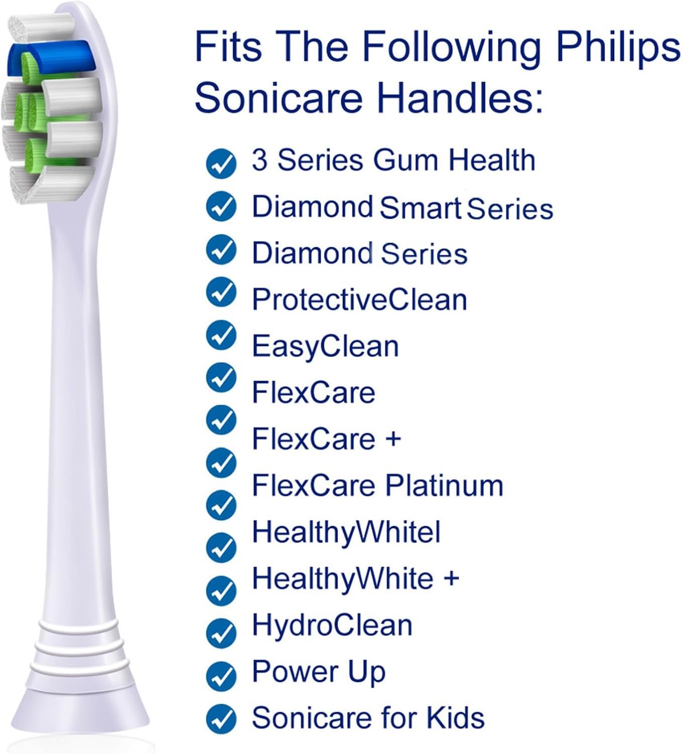 Detalle 2 de 16 Pack Replacement Toothbrush Heads Compatible with Philips Sonicare Electric Toothbrush (8 White & 8 Black) by Betterchoi