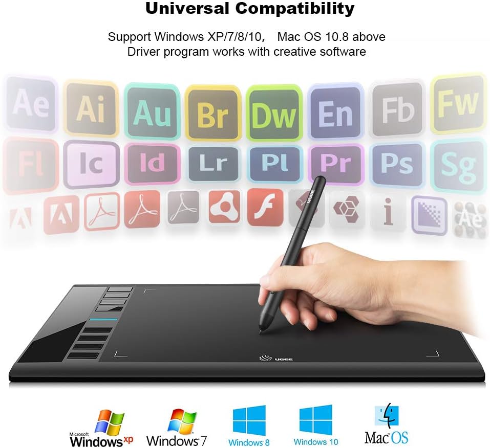 Thumbnail 4 de Ugee M708 10x6in drawing tablet