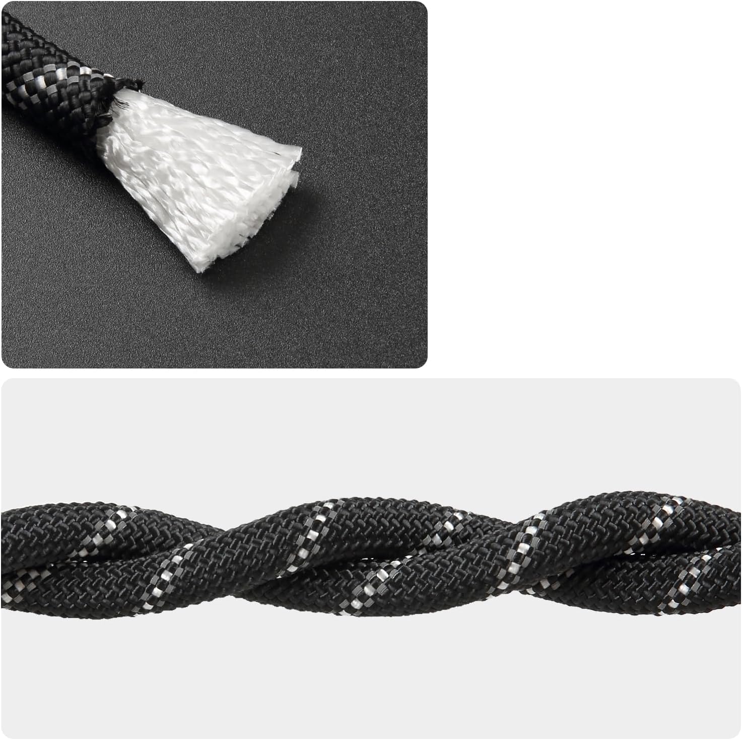 Detalle de NorthPada Kletterseil Haken aus Nylon – 12 mm × 10 m, reflektierend, schwimmfähig, für Outdoor-Aktivitäten