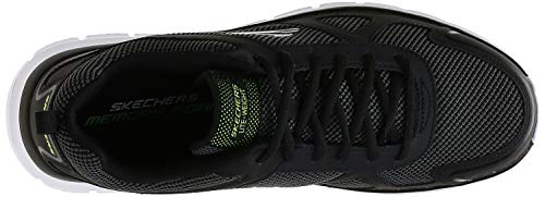 Detalle 1 de Skechers Track Bucolo, zapatillas de running para hombre en negro y blanco, talla 41