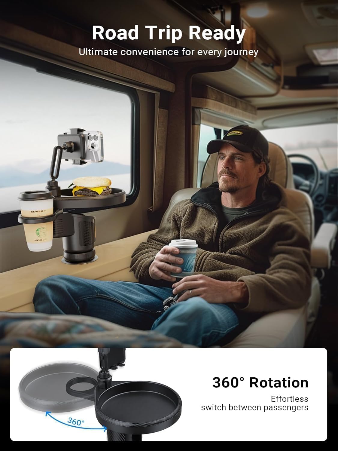 Detalle 2 de FLAIDO 4-in-1 Car Tray für Roadtrips