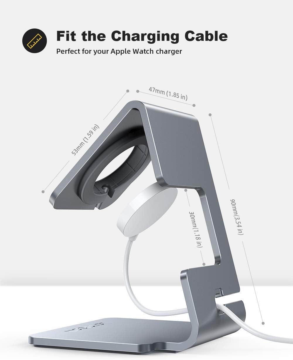 Thumbnail 4 de Lamicall Stand for Apple Watch – Desk Stand and Charging Dock (Gray)