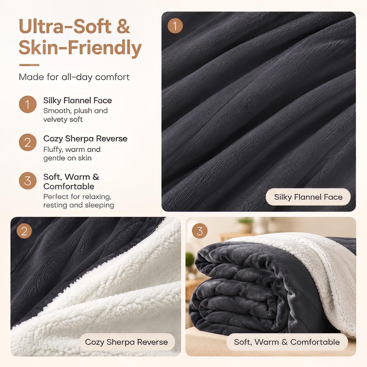 Detalle 2 de Electric Heated Blanket 72"x84" Full Size — Heated Blanket
